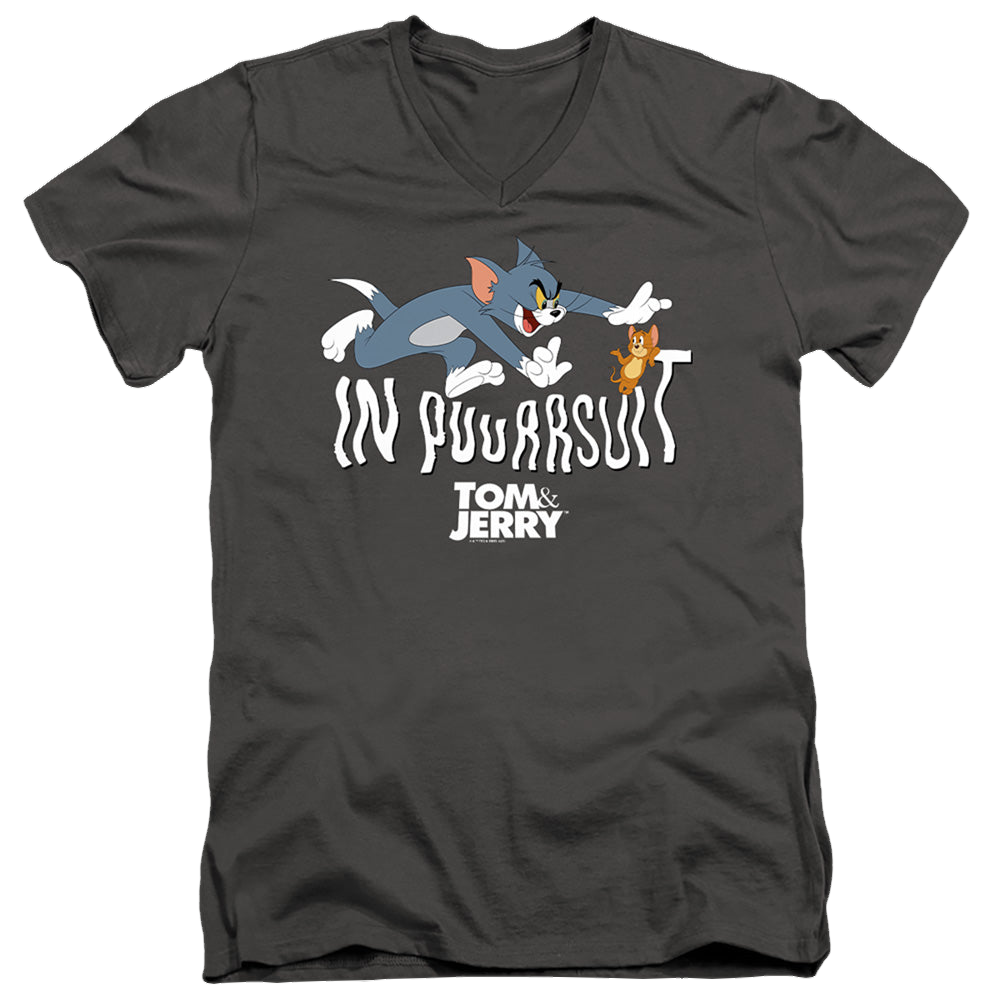 Tom and Jerry In Pursuit - Men's V-Neck T-Shirt Men's V-Neck T-Shirt Tom and Jerry   