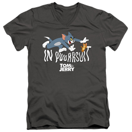 Tom and Jerry In Pursuit - Men's V-Neck T-Shirt Men's V-Neck T-Shirt Tom and Jerry   