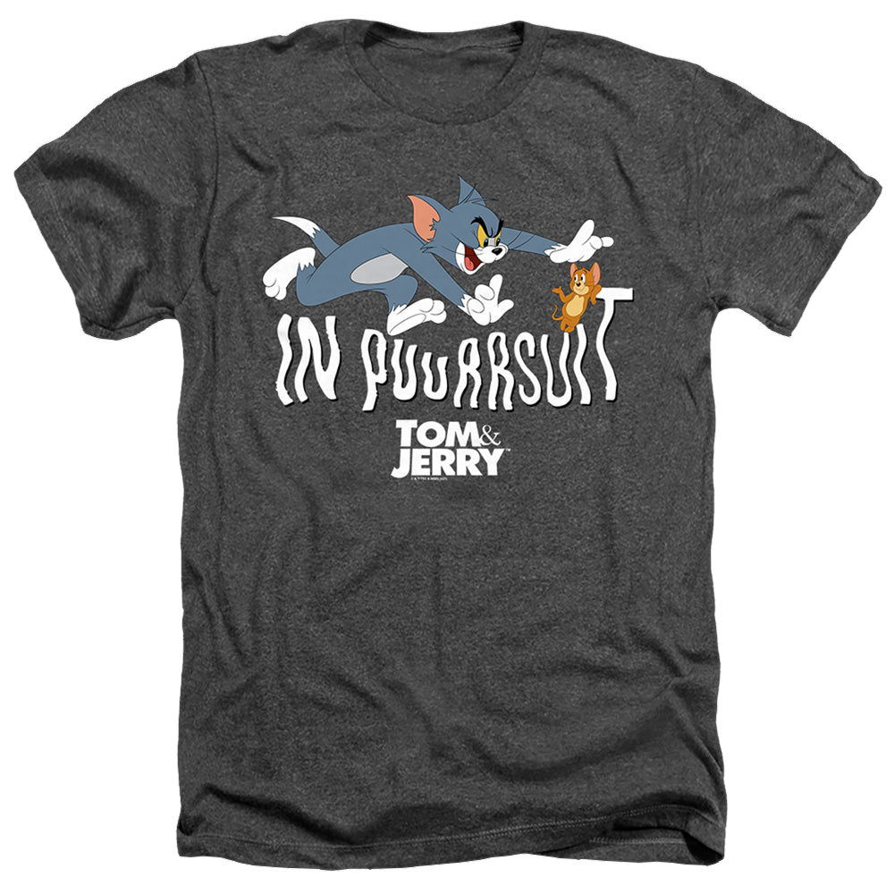 Tom and Jerry In Pursuit - Men's Heather T-Shirt Men's Heather T-Shirt Tom and Jerry   