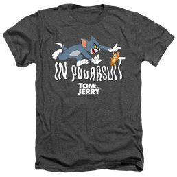 Tom and Jerry In Pursuit - Men's Heather T-Shirt Men's Heather T-Shirt Tom and Jerry   