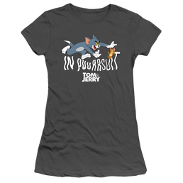 Tom and Jerry In Pursuit - Juniors T-Shirt Juniors T-Shirt Tom and Jerry   