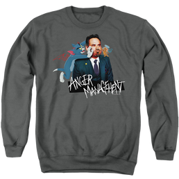 Tom and Jerry Anger Management - Men's Crewneck Sweatshirt Men's Crewneck Sweatshirt Tom and Jerry   