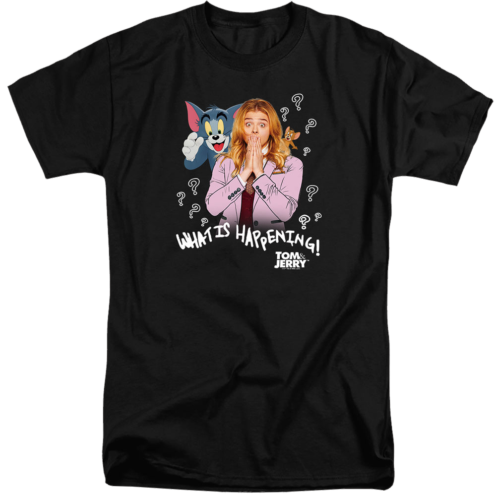 Tom and Jerry What Is Happening - Men's Tall Fit T-Shirt Men's Tall Fit T-Shirt Tom and Jerry   