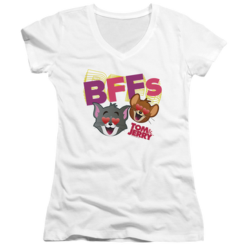 Tom and Jerry Bffs - Juniors V-Neck T-Shirt Juniors V-Neck T-Shirt Tom and Jerry   