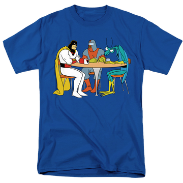 Royal men's regular fit t-shirt with Rick and Morty Space Ghost Coast To Coast Brak & Zorak graphic