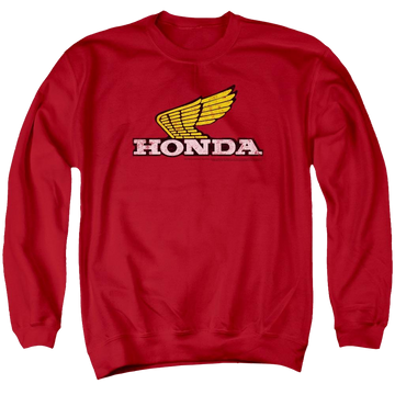 Honda Yellow Wing Logo - Men's Crewneck Sweatshirt Men's Crewneck Sweatshirt Honda   