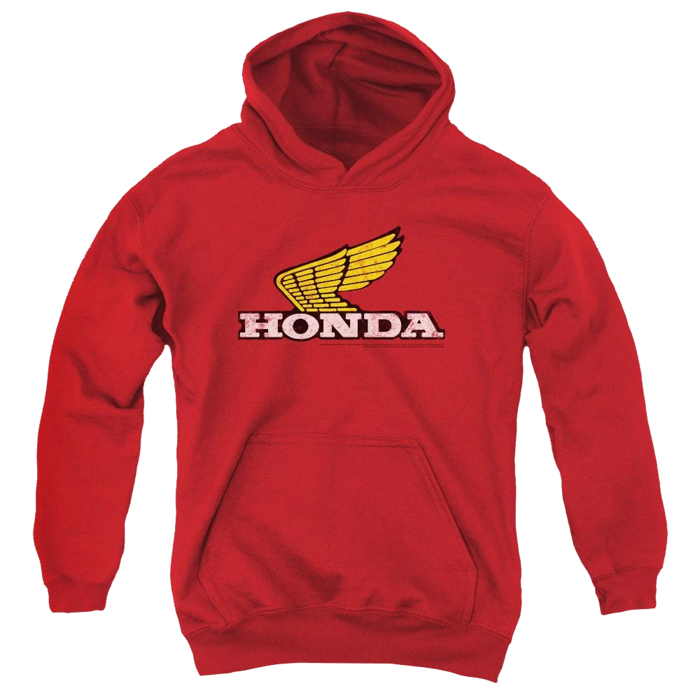 Honda Yellow Wing Logo - Youth Hoodie Youth Hoodie (Ages 8-12) Honda   