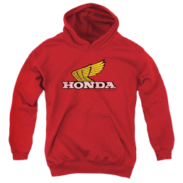 Honda Yellow Wing Logo - Youth Hoodie Youth Hoodie (Ages 8-12) Honda   