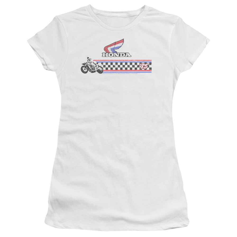 Honda 1985 Red White Blue - Juniors T-Shirt Juniors T-Shirt Honda   