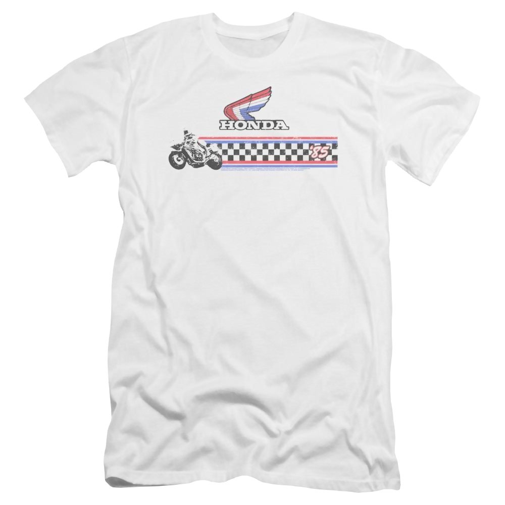 Honda 1985 Red White Blue - Men's Premium Slim Fit T-Shirt Men's Premium Slim Fit T-Shirt Honda   