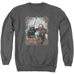 Hobbit Movie Trilogy, The Wrongs Avenged - Men's Crewneck Sweatshirt Men's Crewneck Sweatshirt The Hobbit   