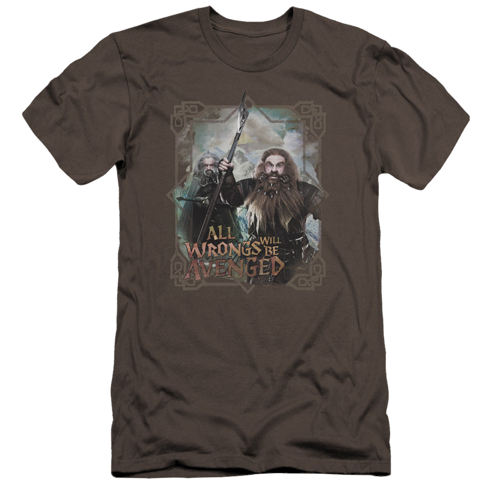 Hobbit Movie Trilogy, The Wrongs Avenged - Men's Premium Slim Fit T-Shirt Men's Premium Slim Fit T-Shirt The Hobbit   