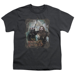 Hobbit Movie Trilogy, The Wrongs Avenged - Youth T-Shirt Youth T-Shirt (Ages 8-12) The Hobbit   