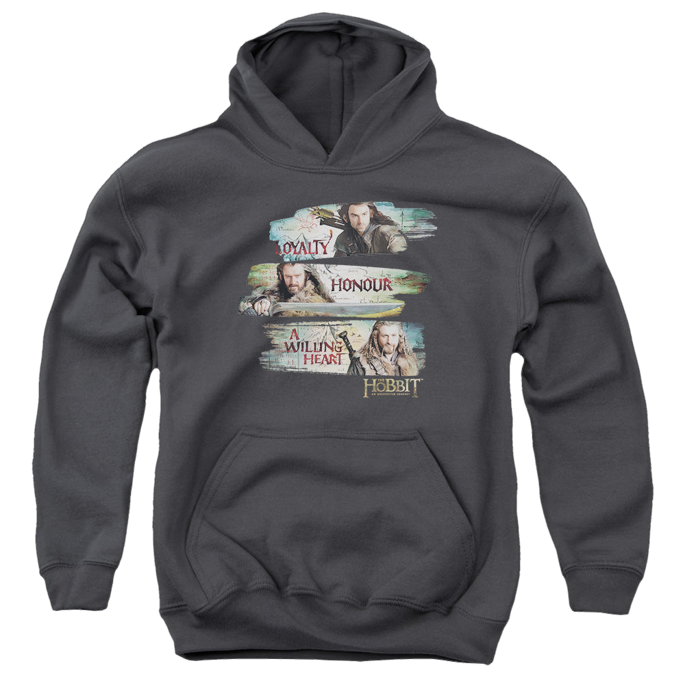 Hobbit Movie Trilogy, The Loyalty And Honour - Youth Hoodie Youth Hoodie (Ages 8-12) The Hobbit   