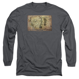 Hobbit Movie Trilogy, The Middle Earth Map - Men's Long Sleeve T-Shirt Men's Long Sleeve T-Shirt The Hobbit   