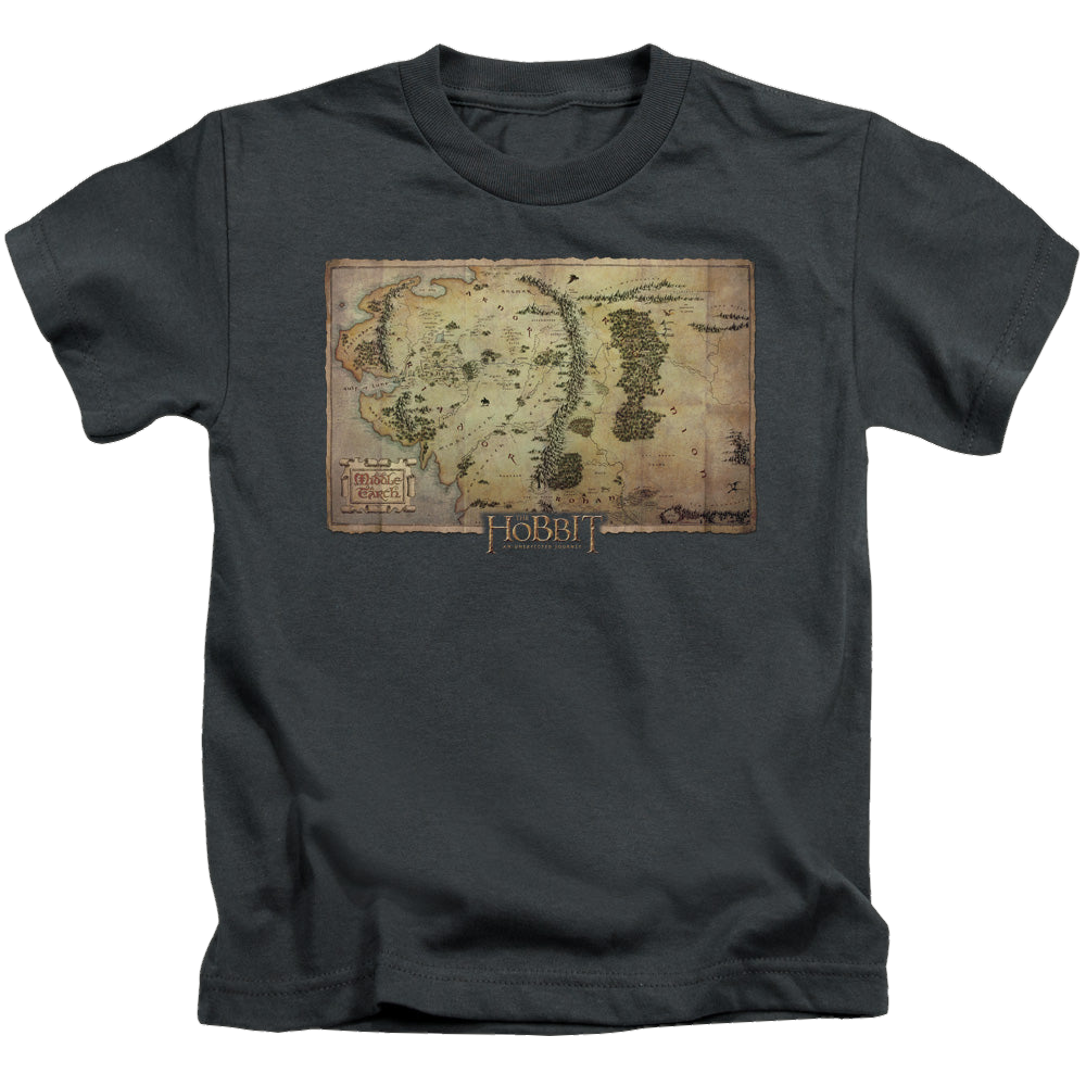 Hobbit Movie Trilogy, The Middle Earth Map - Kid's T-Shirt Kid's T-Shirt (Ages 4-7) The Hobbit   