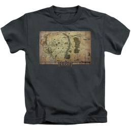 Hobbit Movie Trilogy, The Middle Earth Map - Kid's T-Shirt Kid's T-Shirt (Ages 4-7) The Hobbit   