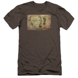 Hobbit Movie Trilogy, The Middle Earth Map - Men's Premium Slim Fit T-Shirt Men's Premium Slim Fit T-Shirt The Hobbit   