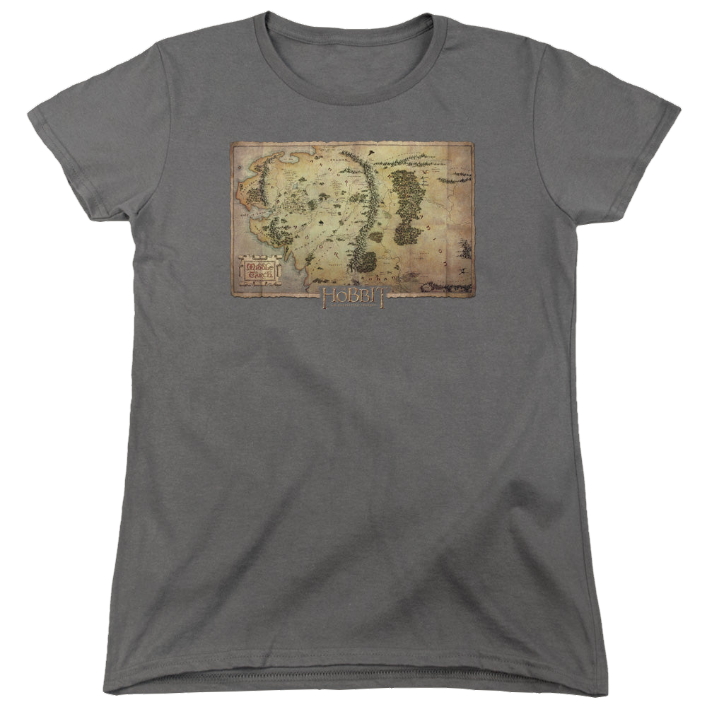 Hobbit Movie Trilogy, The Middle Earth Map - Women's T-Shirt Women's T-Shirt The Hobbit   