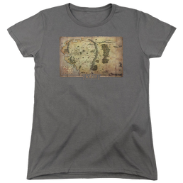 Hobbit Movie Trilogy, The Middle Earth Map - Women's T-Shirt Women's T-Shirt The Hobbit   