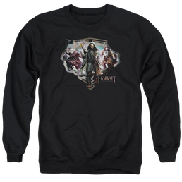Hobbit Movie Trilogy, The Three Dwarves - Men's Crewneck Sweatshirt Men's Crewneck Sweatshirt The Hobbit   