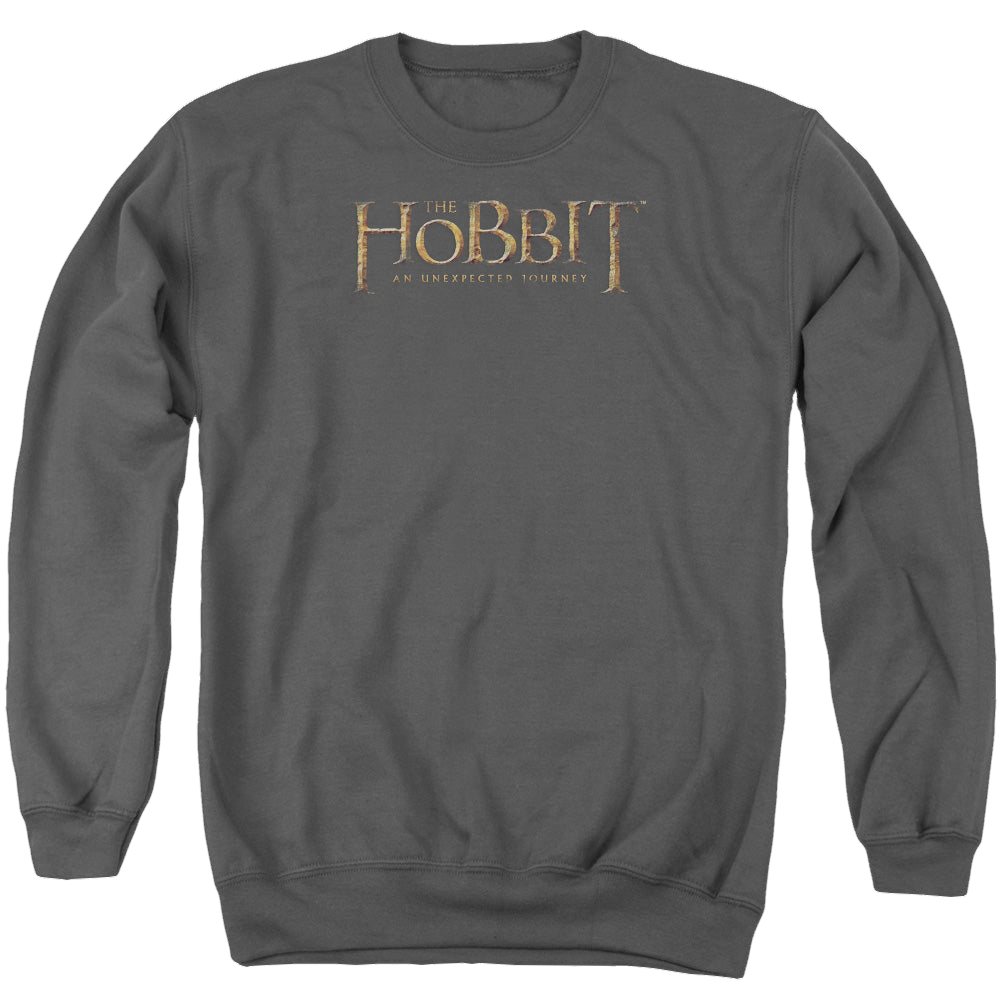 Hobbit Movie Trilogy, The Distressed Logo - Men's Crewneck Sweatshirt Men's Crewneck Sweatshirt The Hobbit   