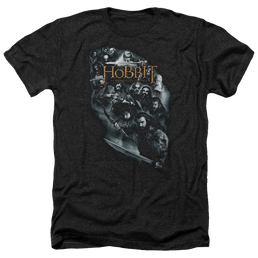 Hobbit Movie Trilogy, The Cast Of Characters - Men's Heather T-Shirt Men's Heather T-Shirt The Hobbit   