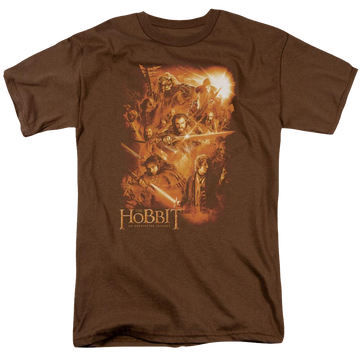Coffee men's regular fit t-shirt with The Hobbit Epic Adventure graphic