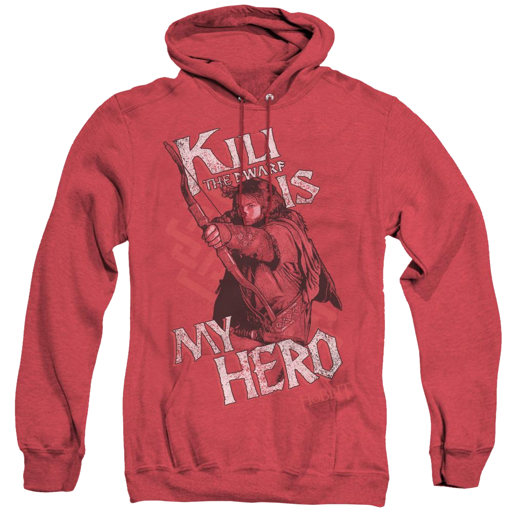 Hobbit Movie Trilogy, The Kili Is My Hero - Heather Pullover Hoodie Heather Pullover Hoodie The Hobbit   