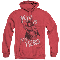 Hobbit Movie Trilogy, The Kili Is My Hero - Heather Pullover Hoodie Heather Pullover Hoodie The Hobbit   