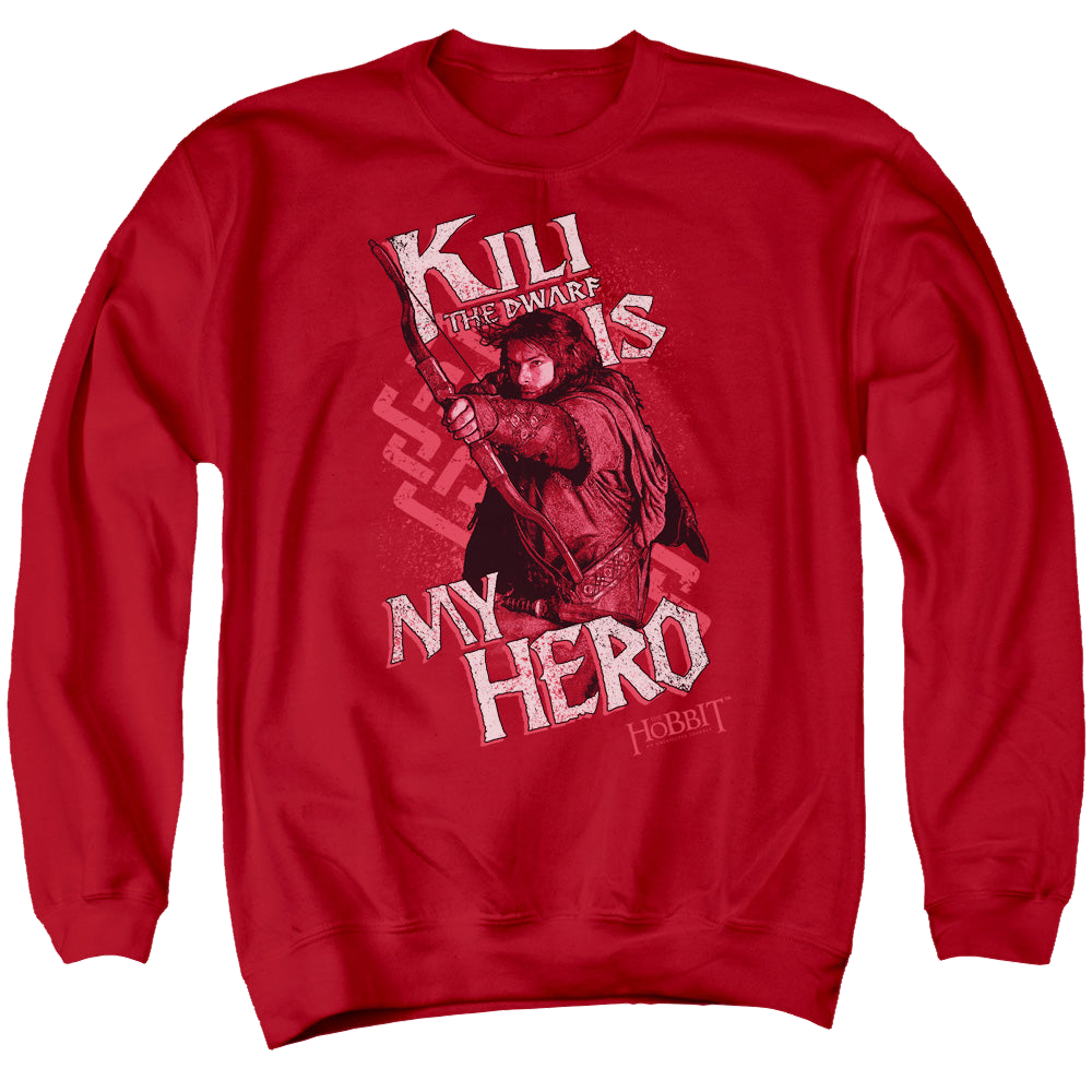 Hobbit Movie Trilogy, The Kili Is My Hero - Men's Crewneck Sweatshirt Men's Crewneck Sweatshirt The Hobbit   