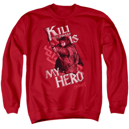 Hobbit Movie Trilogy, The Kili Is My Hero - Men's Crewneck Sweatshirt Men's Crewneck Sweatshirt The Hobbit   