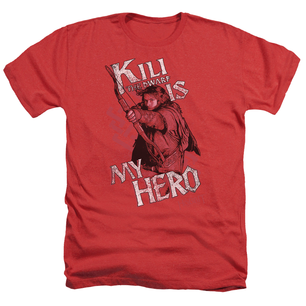 Hobbit Movie Trilogy, The Kili Is My Hero - Men's Heather T-Shirt Men's Heather T-Shirt The Hobbit   