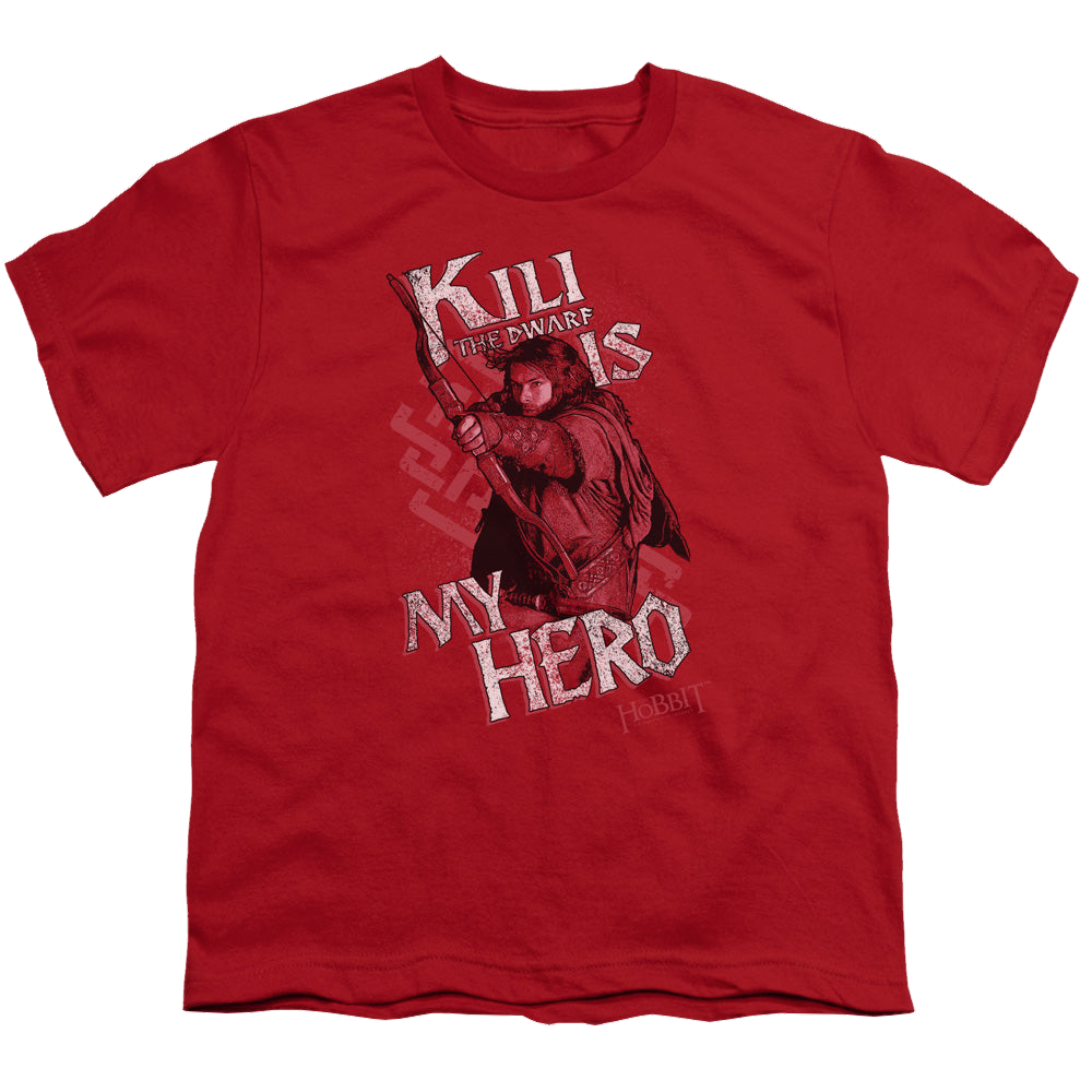 Hobbit Movie Trilogy, The Kili Is My Hero - Youth T-Shirt Youth T-Shirt (Ages 8-12) The Hobbit   