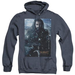 Hobbit Movie Trilogy, The Thorin Poster - Heather Pullover Hoodie Heather Pullover Hoodie The Hobbit   