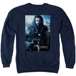 Hobbit Movie Trilogy, The Thorin Poster - Men's Crewneck Sweatshirt Men's Crewneck Sweatshirt The Hobbit   