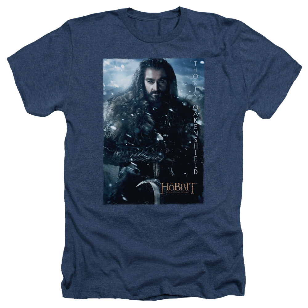 Hobbit Movie Trilogy, The Thorin Poster - Men's Heather T-Shirt Men's Heather T-Shirt The Hobbit   