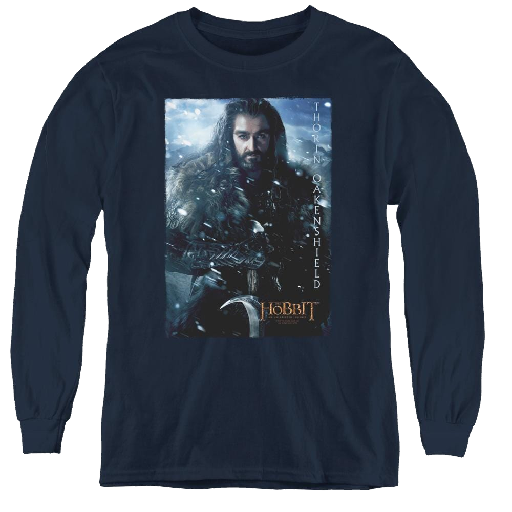 Hobbit Movie Trilogy, The Thorin Poster - Youth Long Sleeve T-Shirt Youth Long Sleeve T-Shirt The Hobbit   