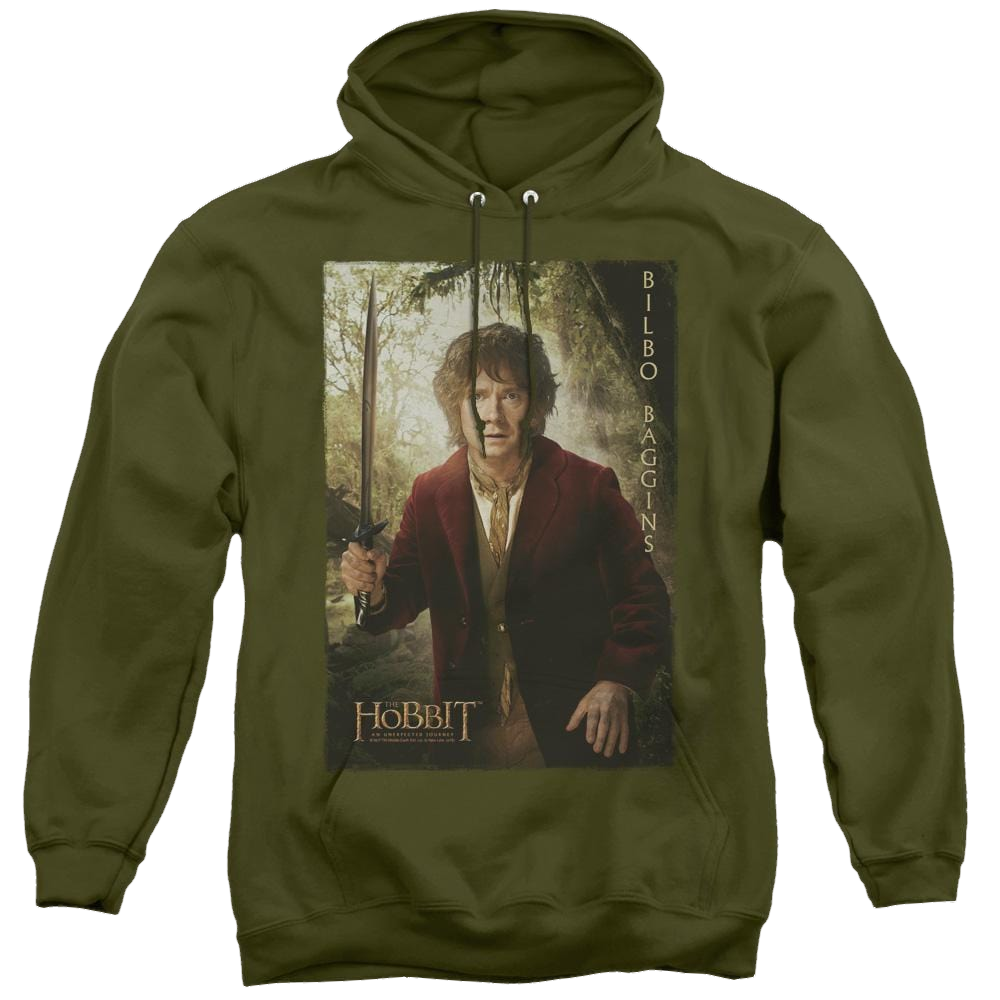 Hobbit Movie Trilogy, The Bilbo Poster - Pullover Hoodie Pullover Hoodie The Hobbit   