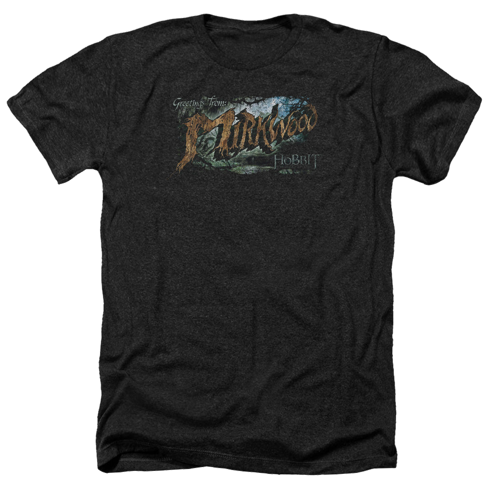 Hobbit Movie Trilogy, The Greetings From Mirkwood - Men's Heather T-Shirt Men's Heather T-Shirt The Hobbit   