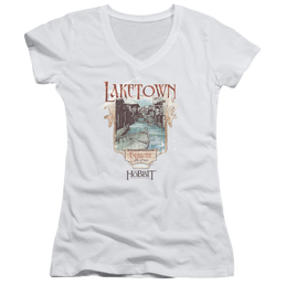 Hobbit Movie Trilogy, The Laketown - Juniors V-Neck T-Shirt Juniors V-Neck T-Shirt The Hobbit   