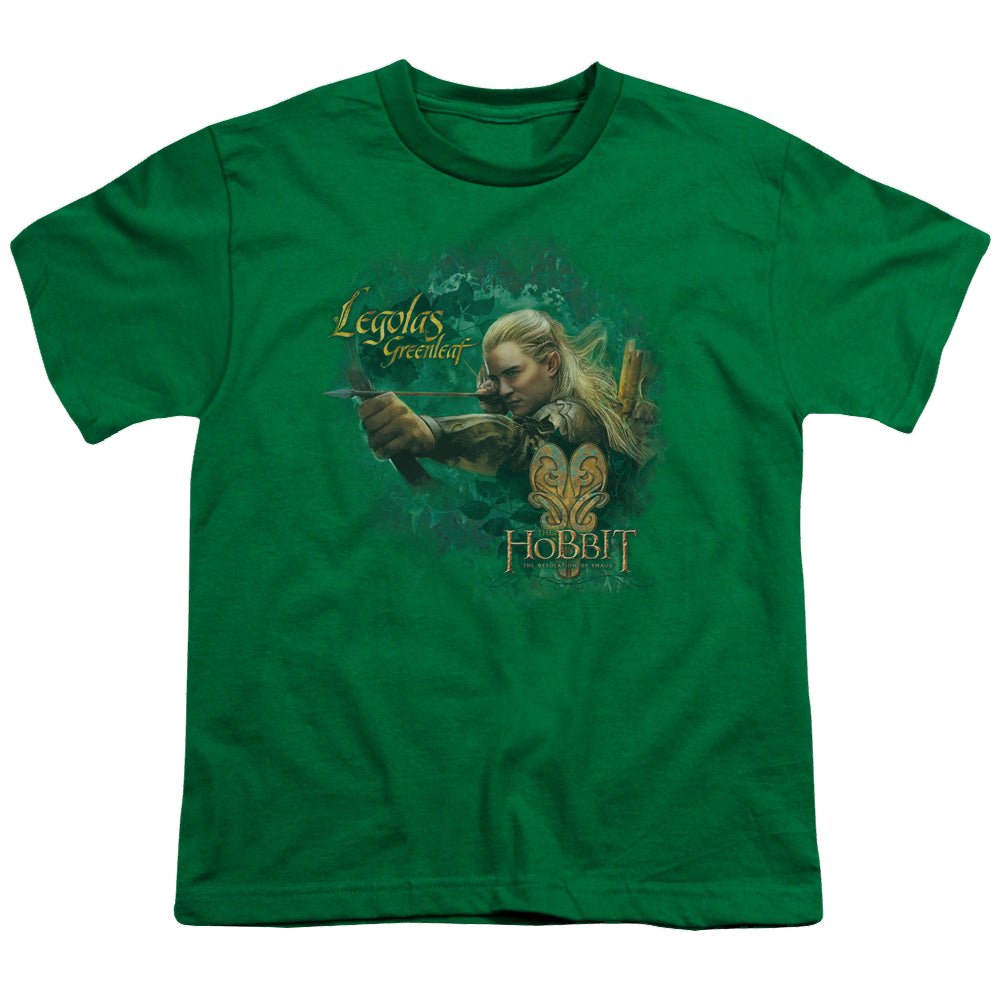 Hobbit Movie Trilogy, The Greenleaf - Youth T-Shirt Youth T-Shirt (Ages 8-12) The Hobbit   