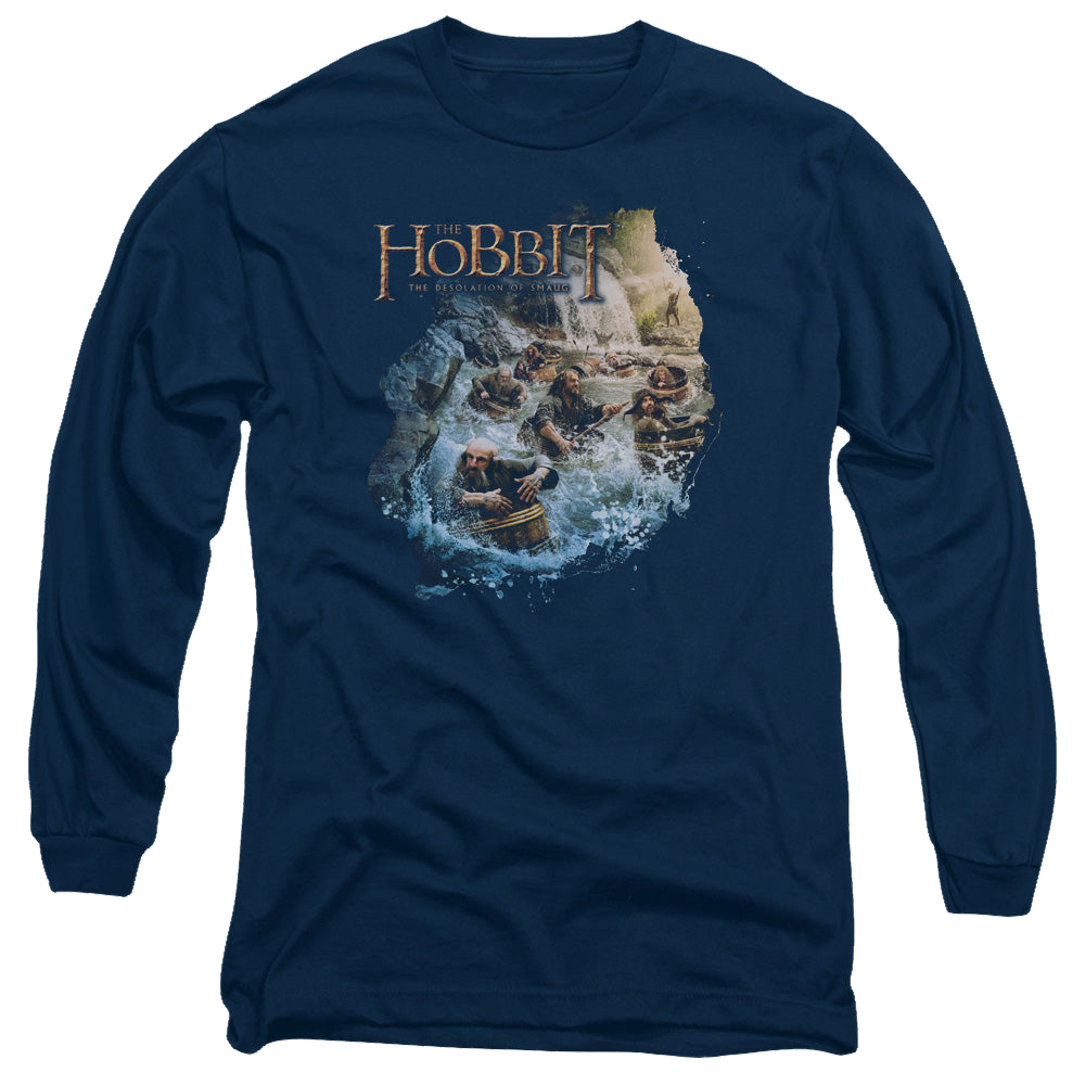 Hobbit Movie Trilogy, The Barreling Down - Men's Long Sleeve T-Shirt Men's Long Sleeve T-Shirt The Hobbit   