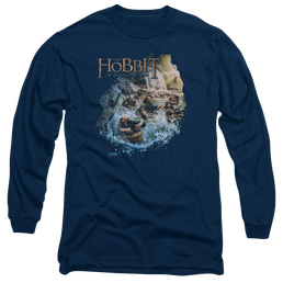 Hobbit Movie Trilogy, The Barreling Down - Men's Long Sleeve T-Shirt Men's Long Sleeve T-Shirt The Hobbit   