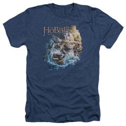 Hobbit Movie Trilogy, The Barreling Down - Men's Heather T-Shirt Men's Heather T-Shirt The Hobbit   