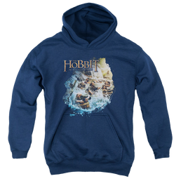 Hobbit Movie Trilogy, The Barreling Down - Youth Hoodie Youth Hoodie (Ages 8-12) The Hobbit   