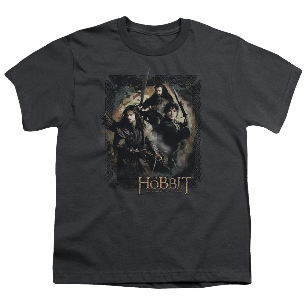 Hobbit Movie Trilogy, The Weapons Drawn - Youth T-Shirt Youth T-Shirt (Ages 8-12) The Hobbit   