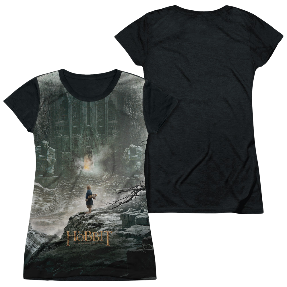 Hobbit Movie Trilogy, The Big Poster - Juniors Black Back T-Shirt Juniors Black Back T-Shirt The Hobbit   