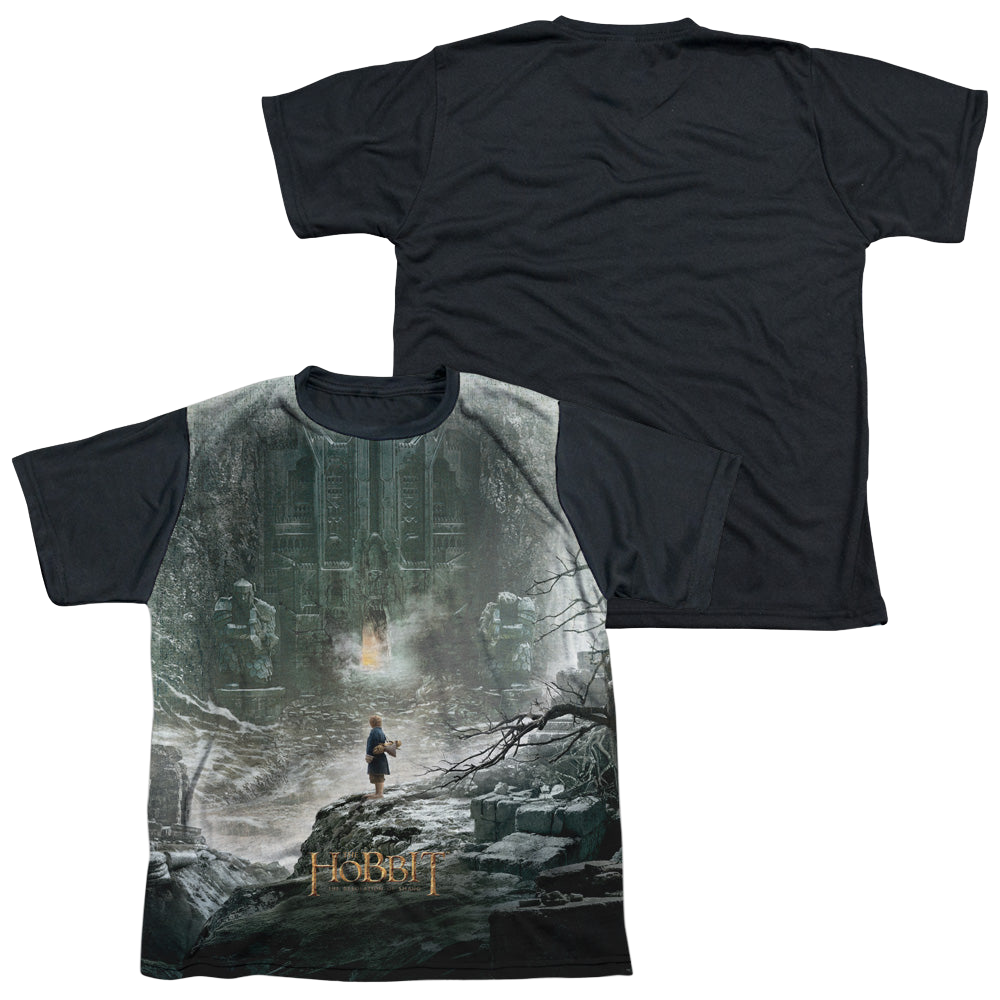 Hobbit Movie Trilogy, The Big Poster - Youth Black Back T-Shirt Youth Black Back T-Shirt (Ages 8-12) The Hobbit   