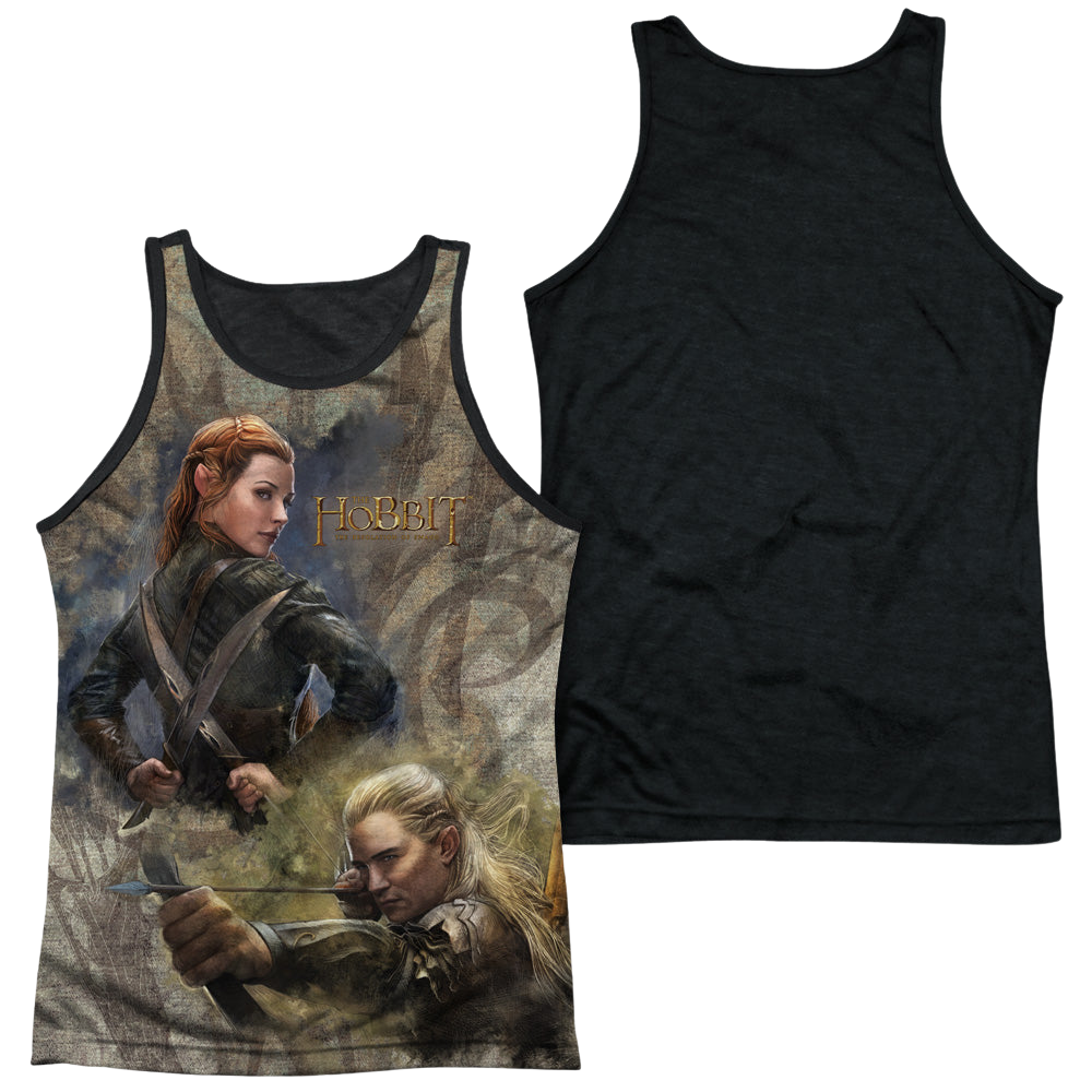 Hobbit Movie Trilogy, The Elves - Men's Black Back Tank Top Men's Black Back Tank The Hobbit   